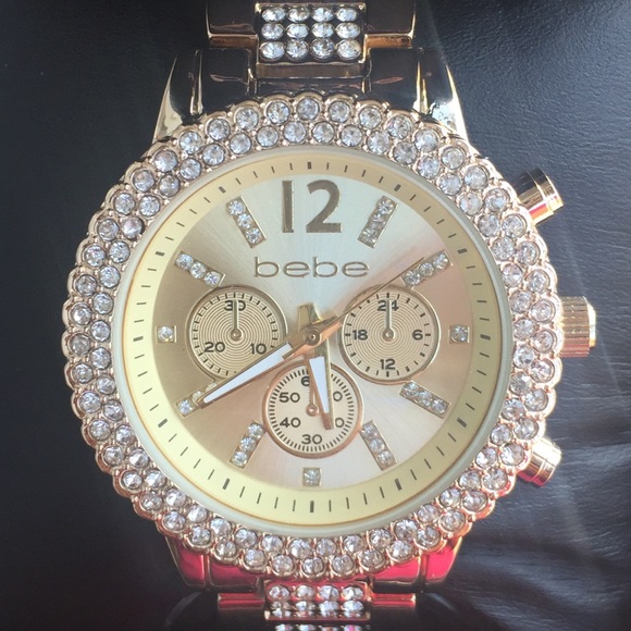 bebe Accessories - Bebe gold (nwot)rhinestone